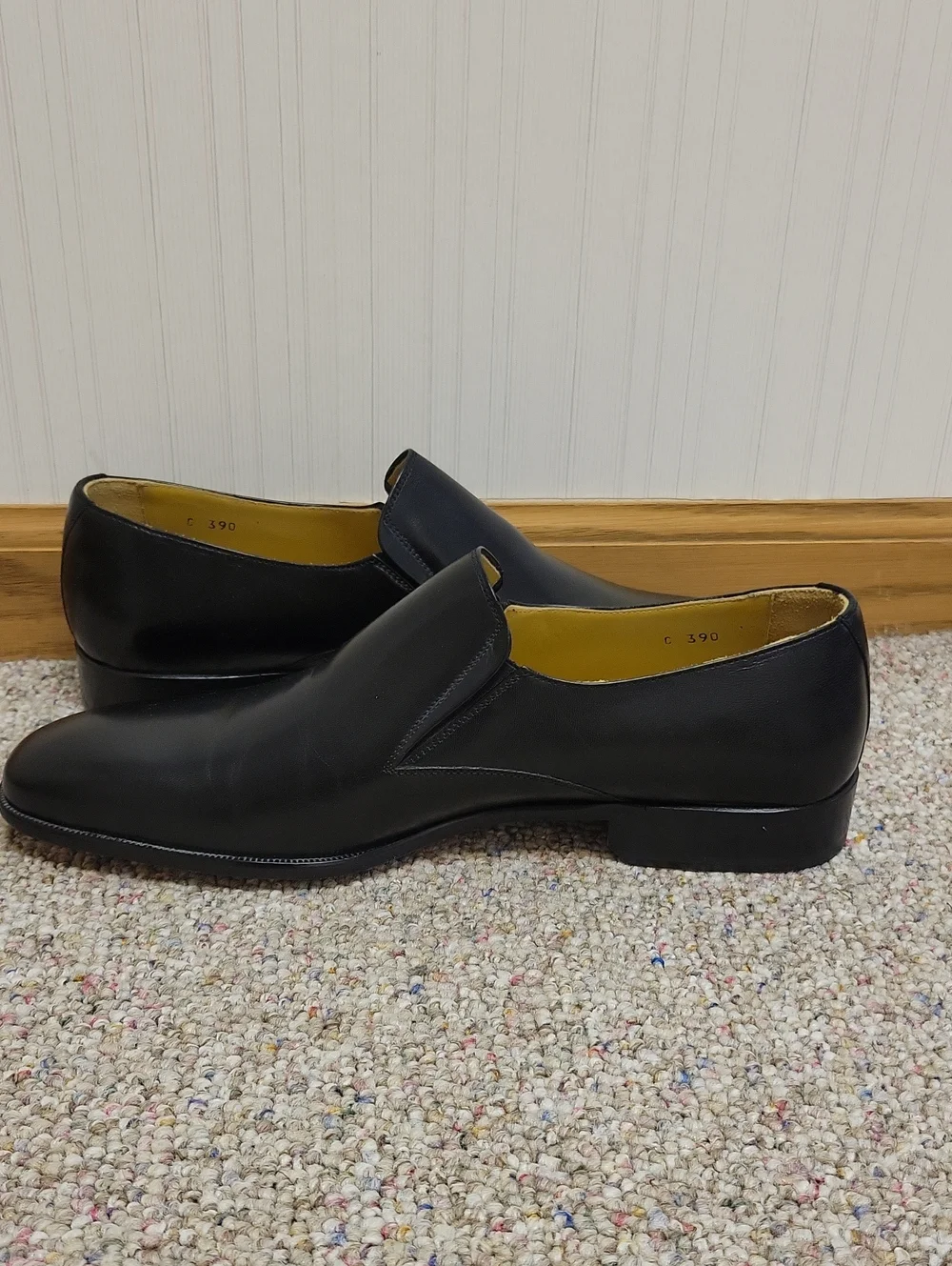 Massimo Emporio Black Slip-On Men's Dress Shoes New 10.5 Office Old Money